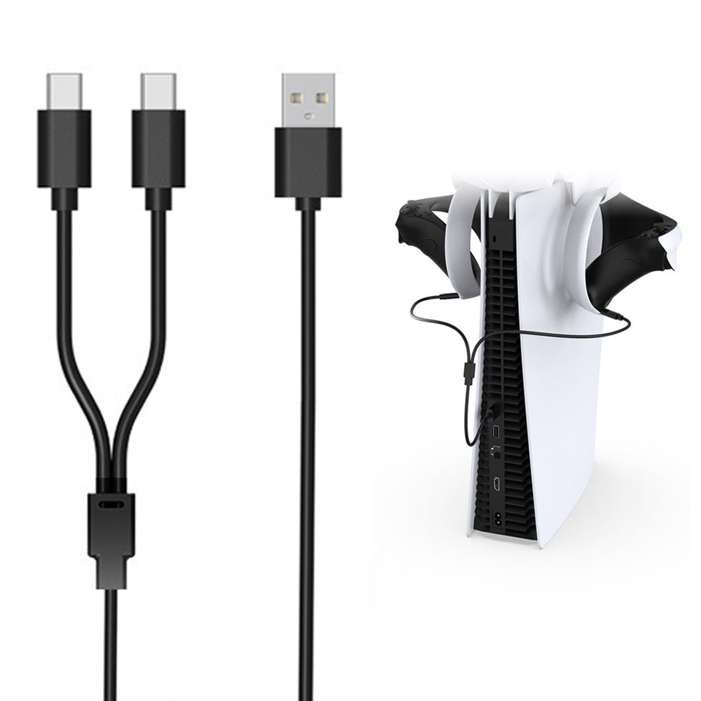 DOBE TP5-2519 2 In 1 Type C Charging Cable for PS VR2 Controller Gaming Charger Line DOBE TP5-2519 2 In 1 Type C Charging Cable for PS VR2 Controller Gaming Charger Line